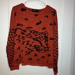 Cheetah sweater. MINK PINK. Size medium